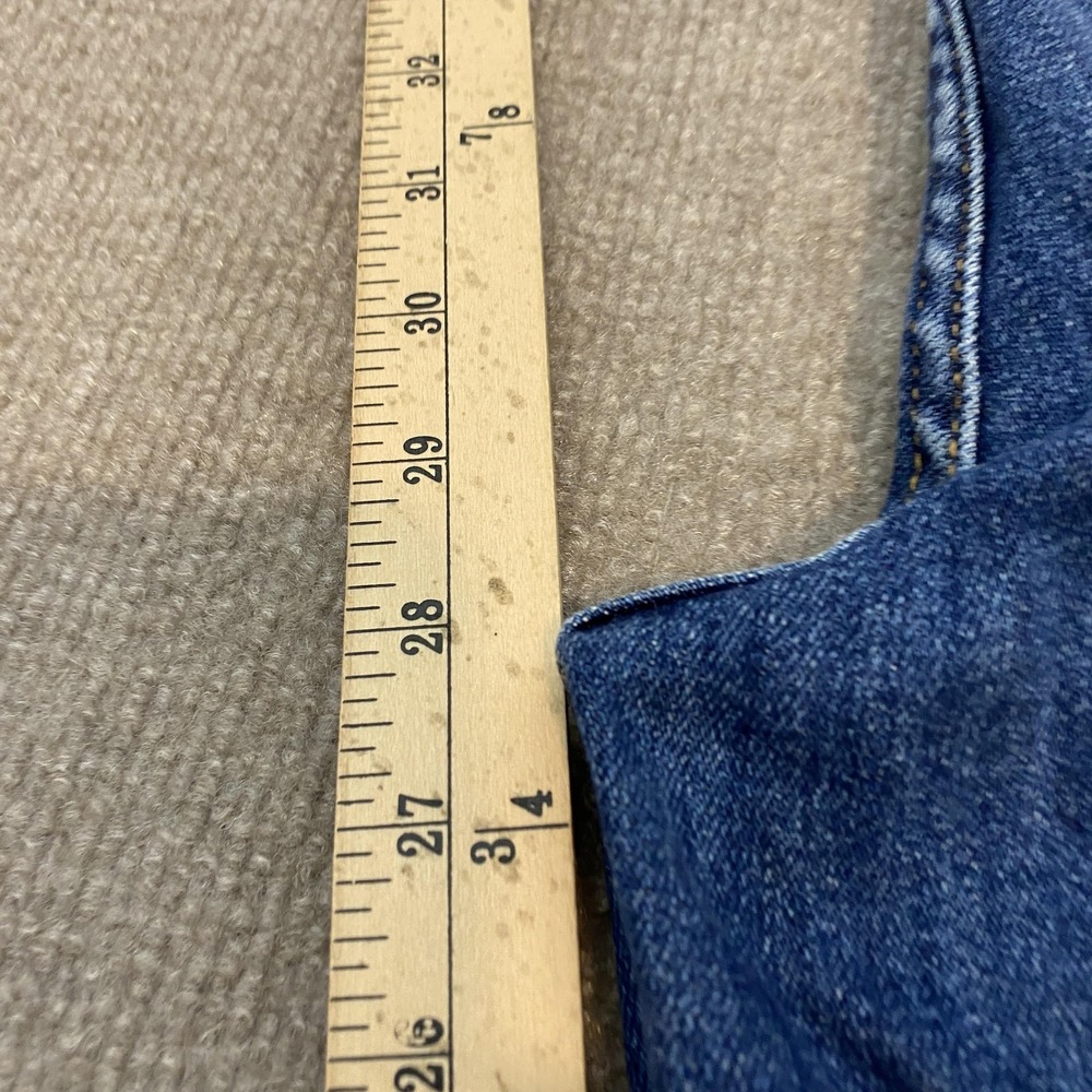 Lovervet Vervet Straight Jeans Womens 31/13 Blue Med Wash Mid Rise Distressed - Picture 10 of 12